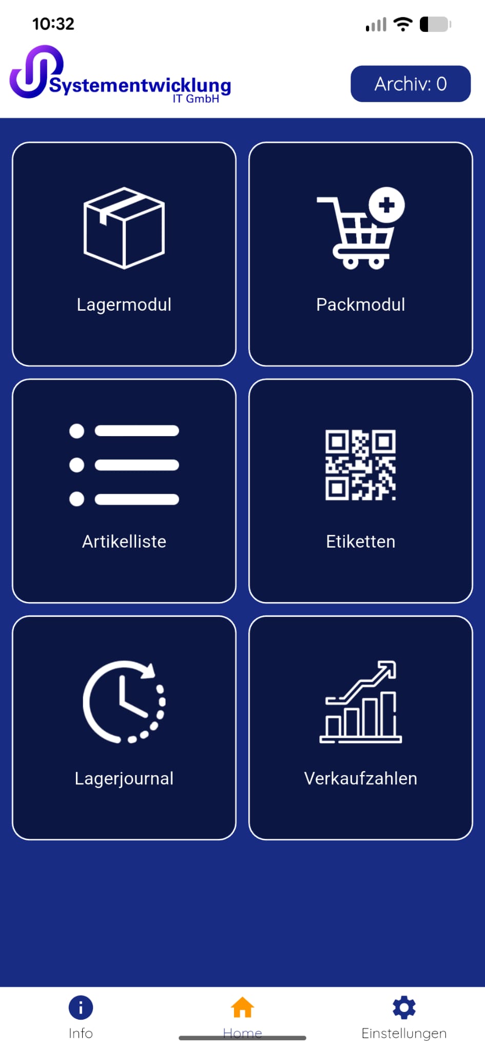 App-Screenshot Kommissionierung