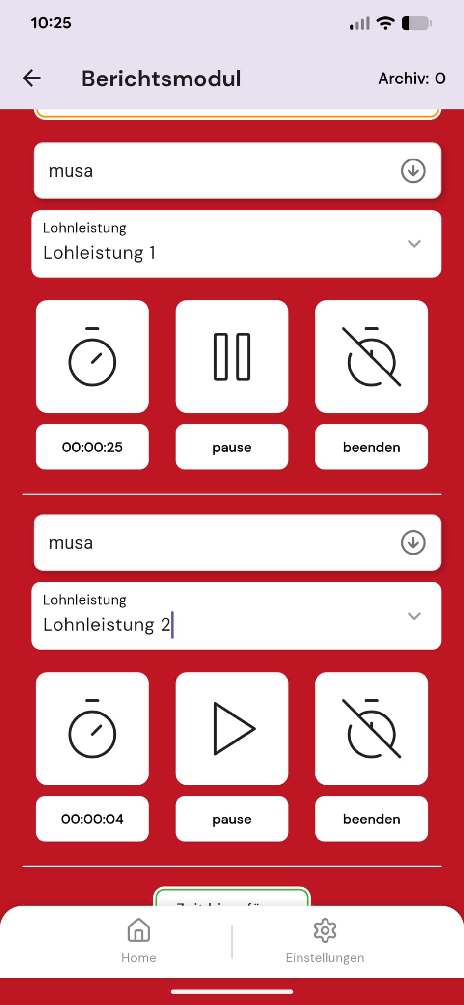 Zeiterfassung