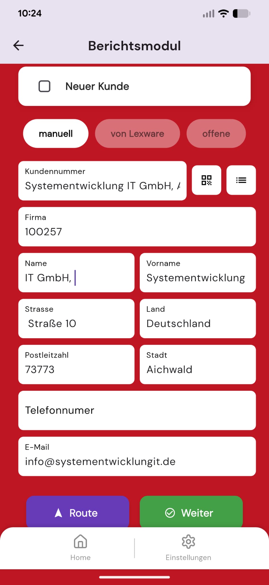 Berichtsmodul