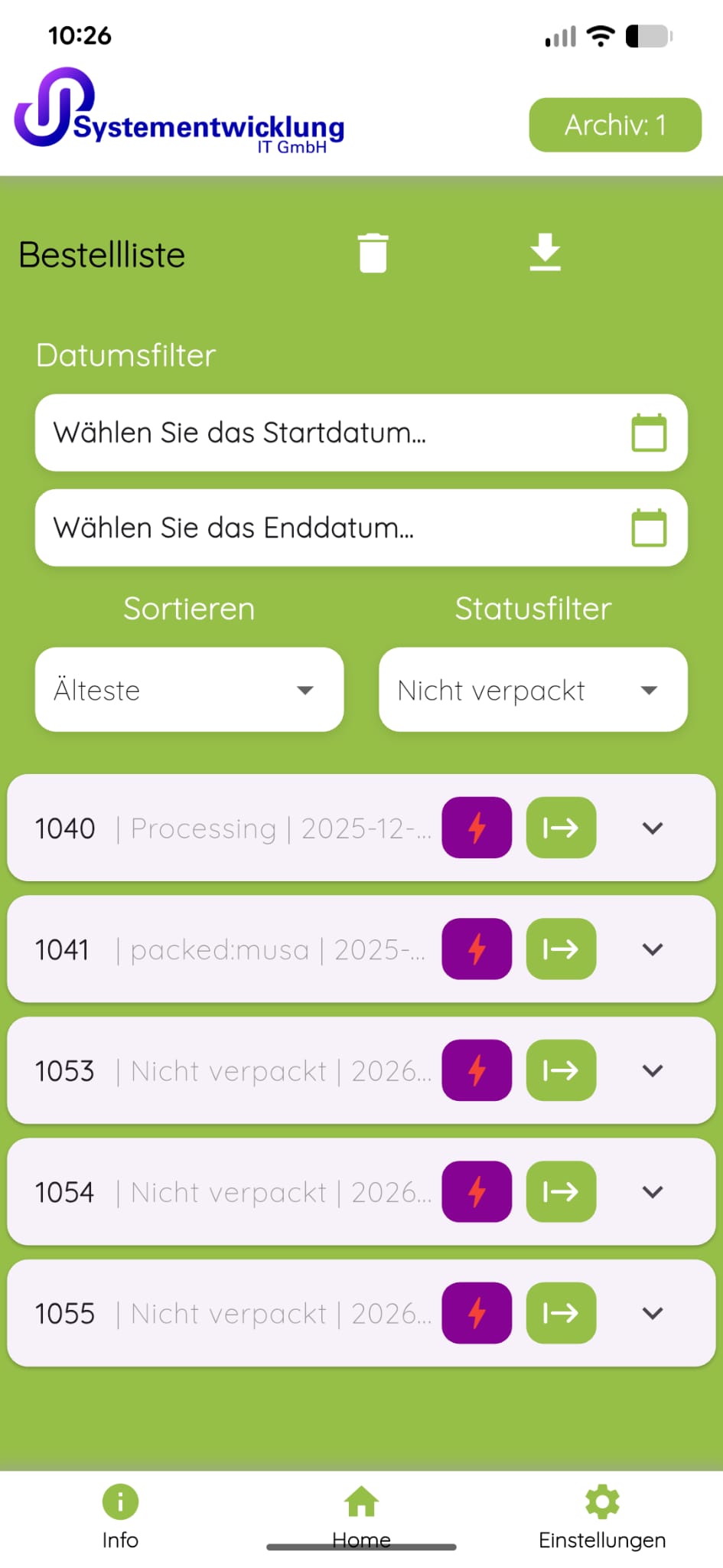 Shopify-Bestellungen